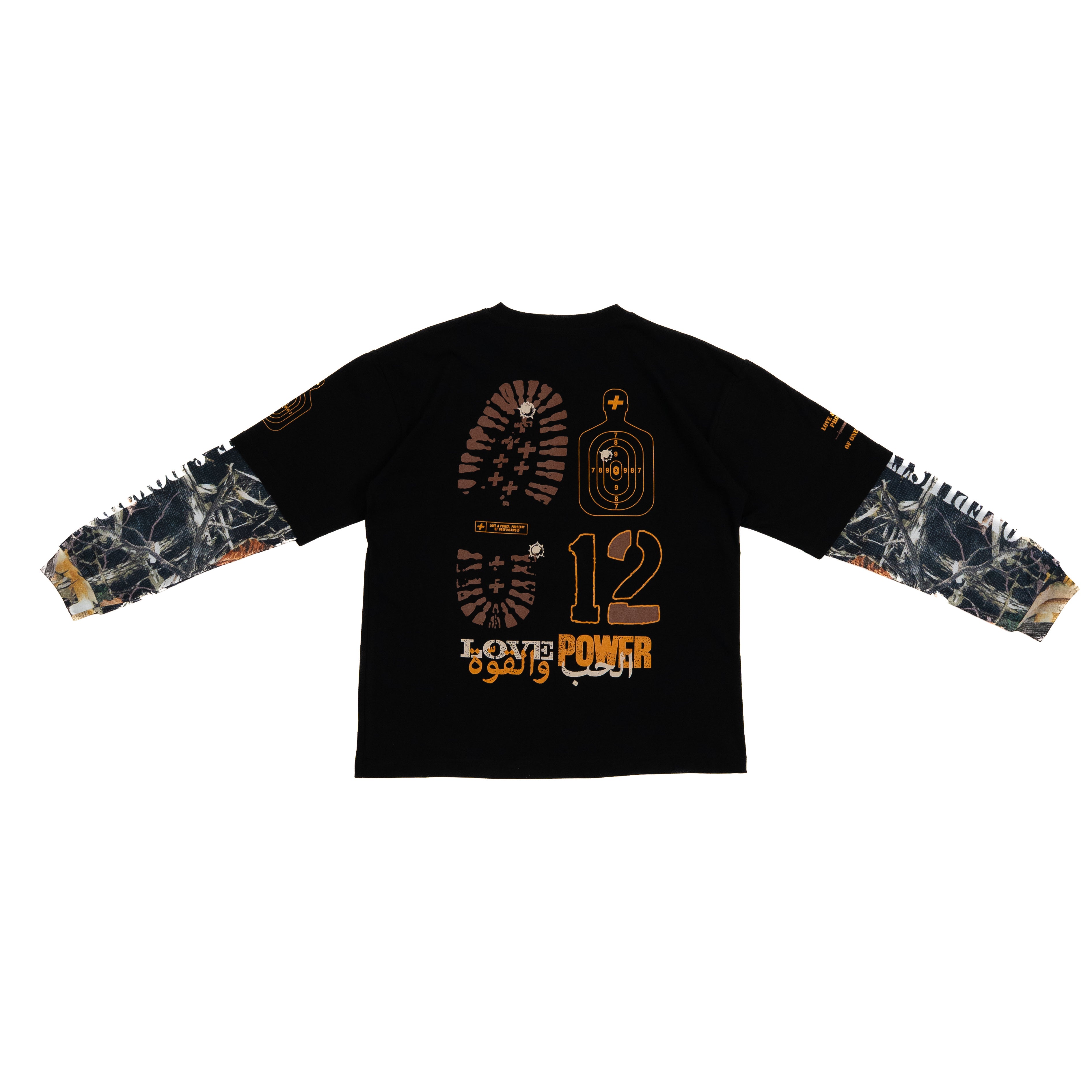 Double Sleeves Tee Real Tree (Black)