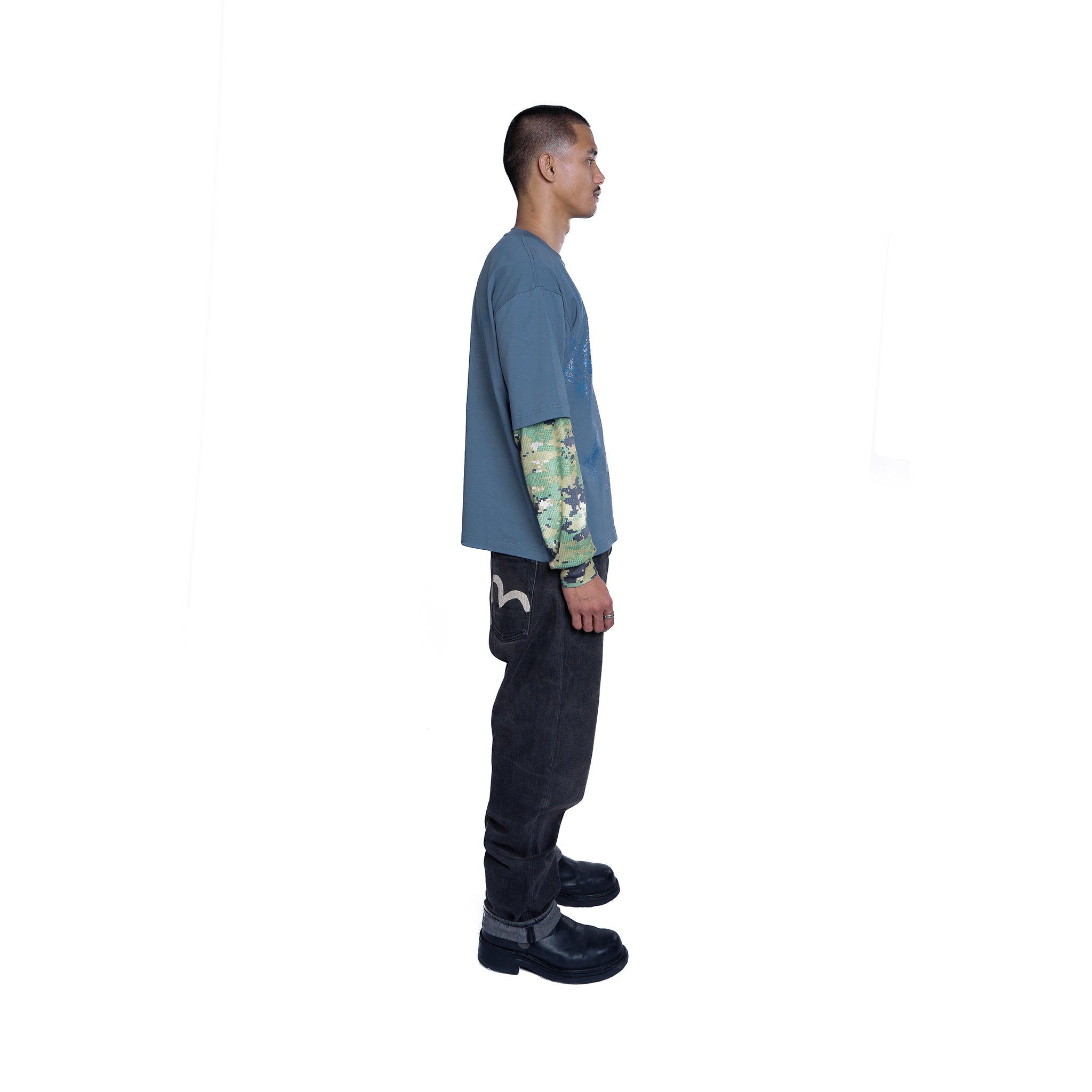 Double Sleeves Tee (Blue)
