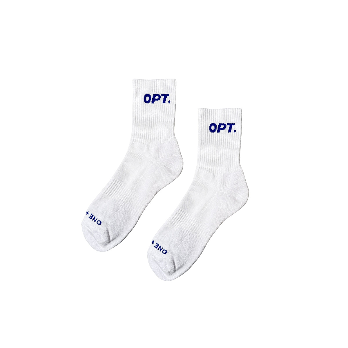 OPT Socks (White & Teal Blue) 1 Pair