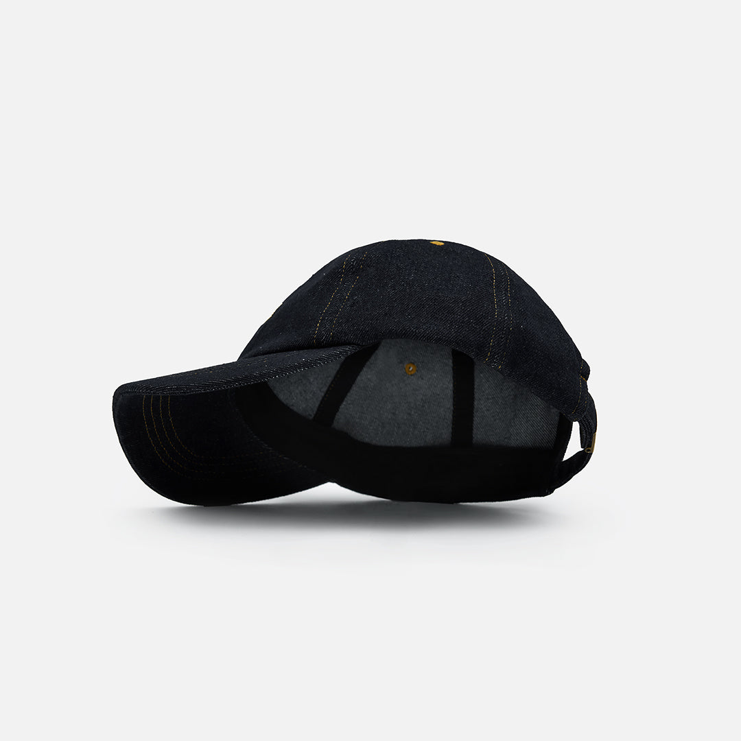 6 Panel Cap (Denim Black)