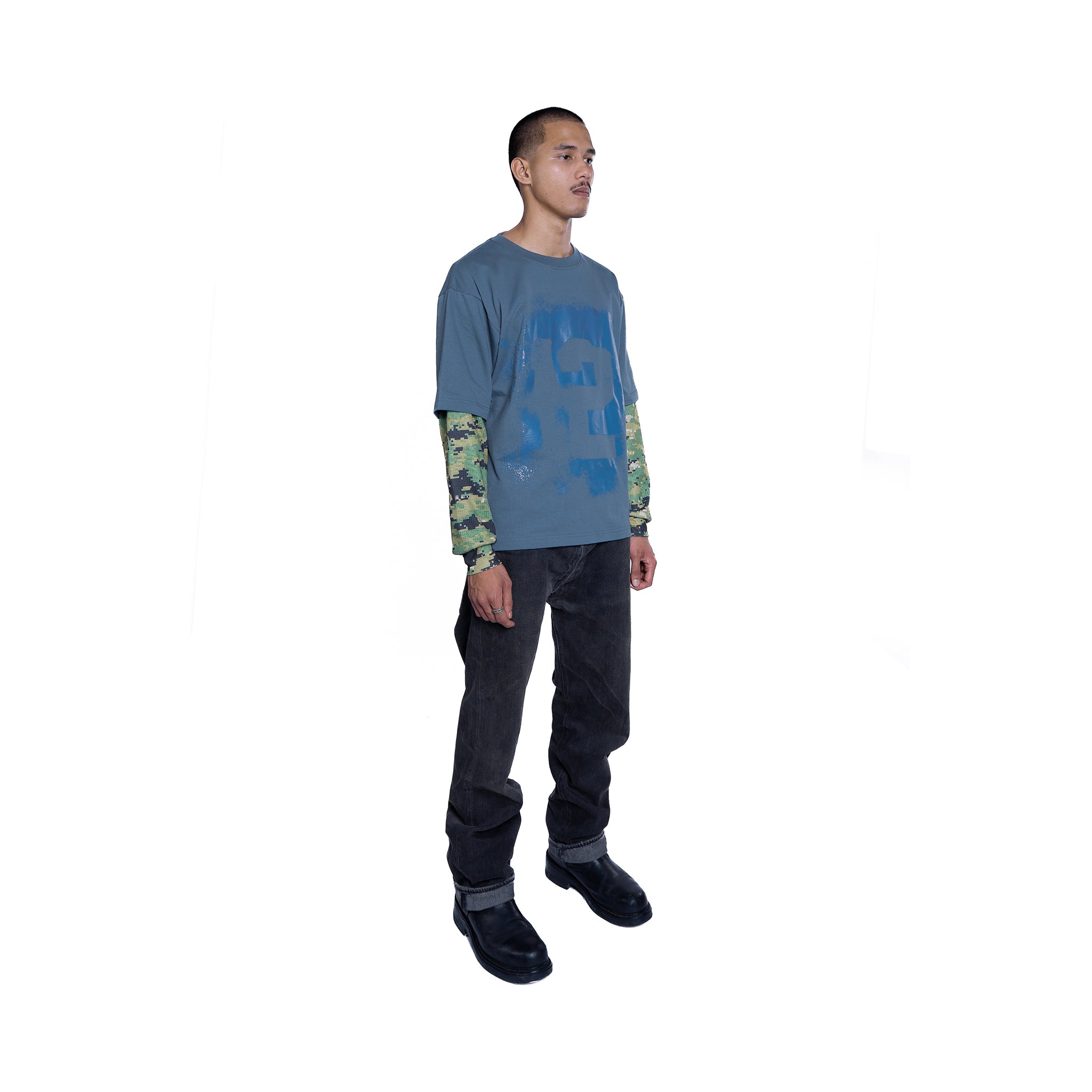 Double Sleeves Tee (Blue)