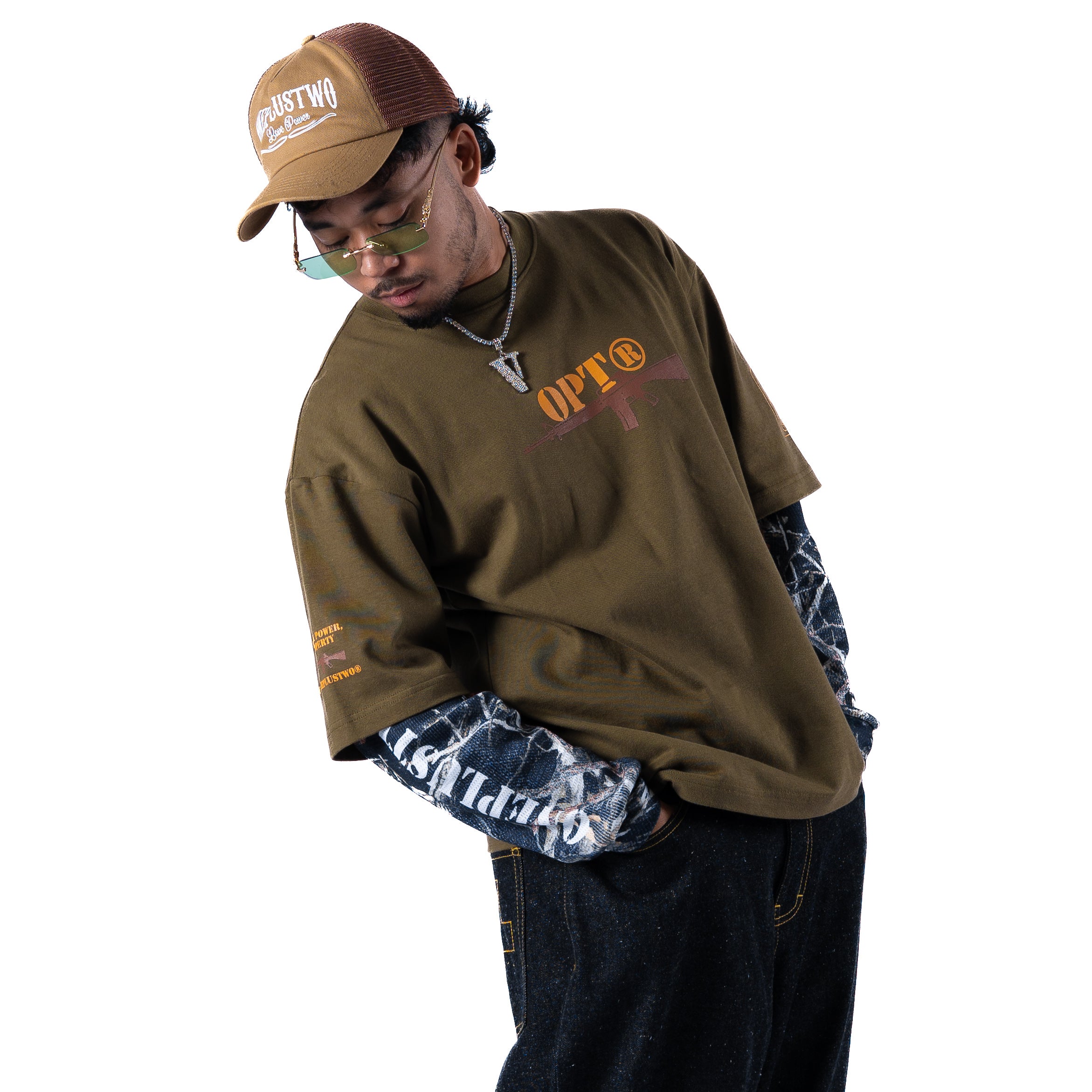 Double Sleeves Tee Real Tree (Green)