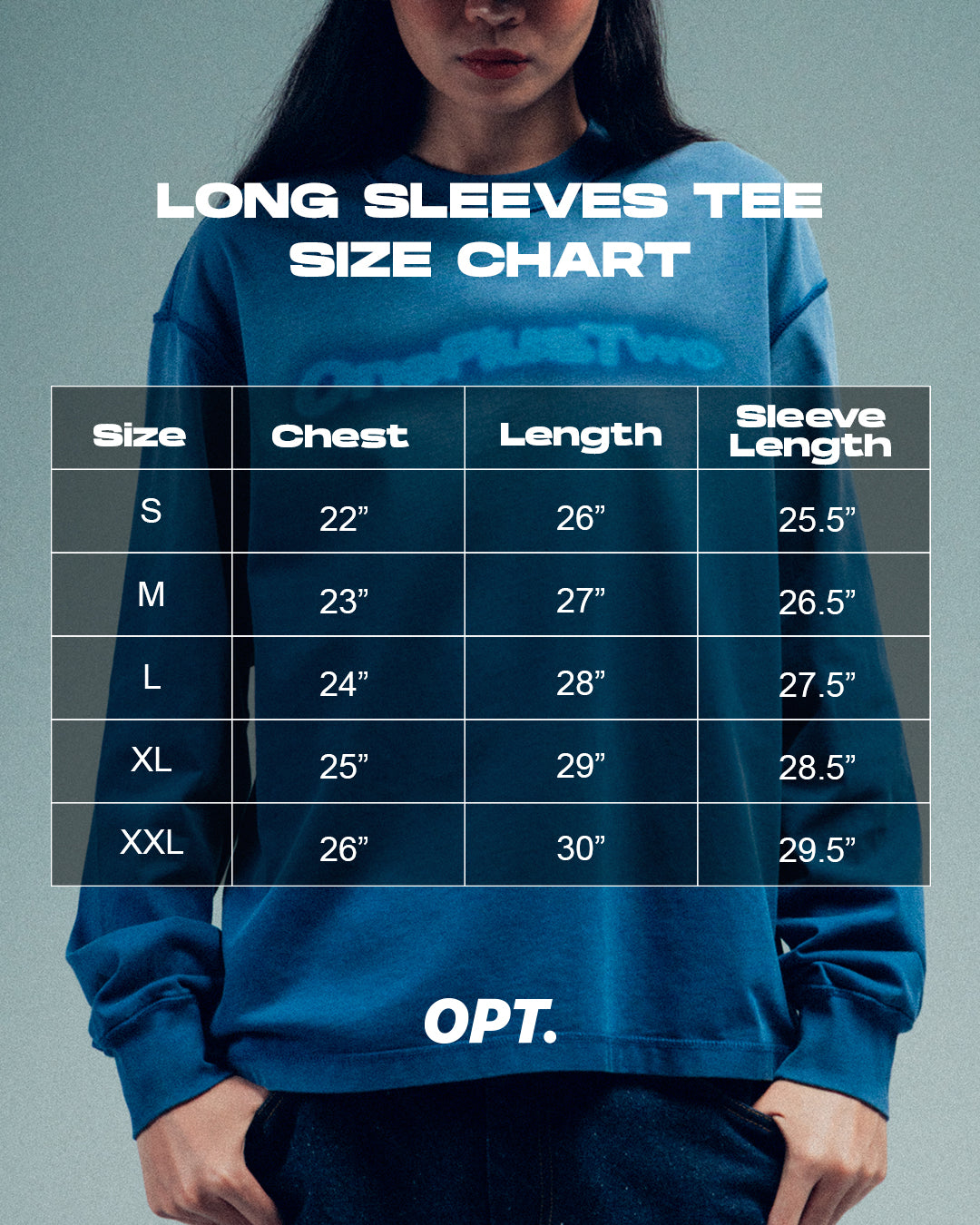 Gradient Tee Long Sleeve (Blue)