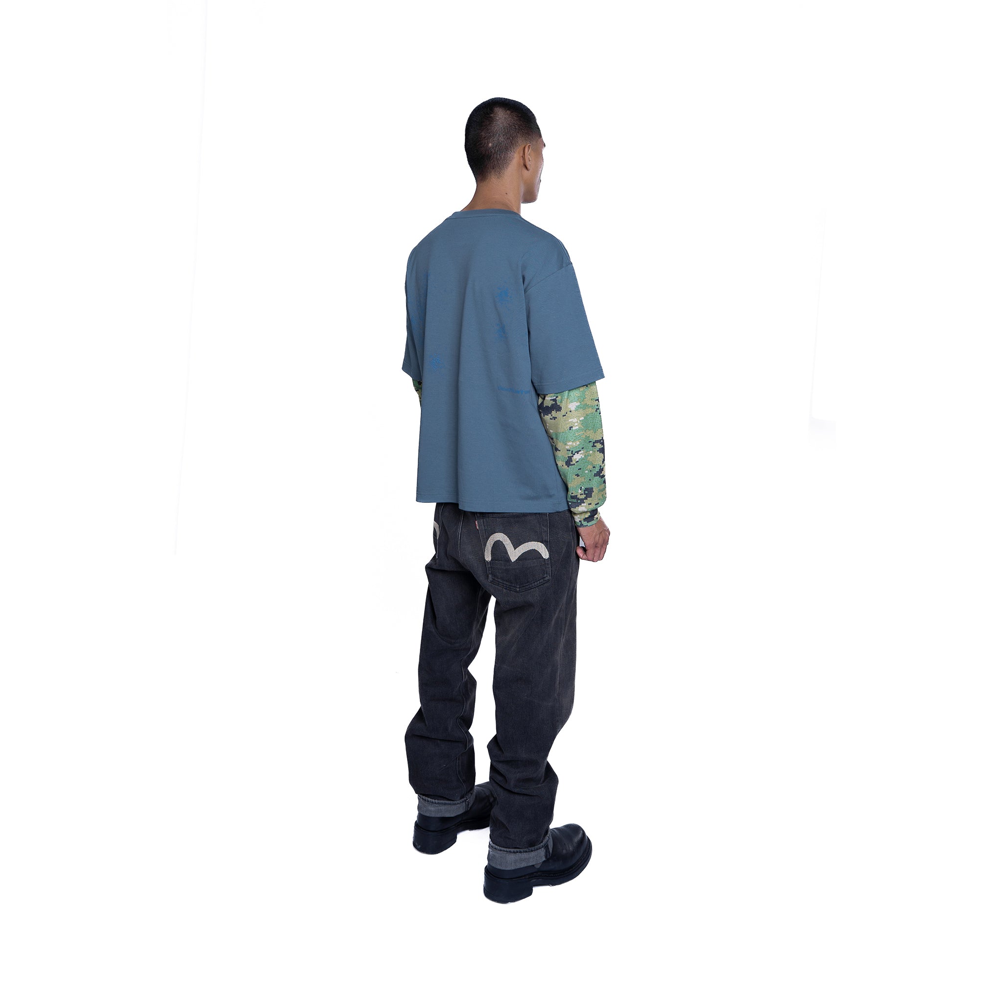 Double Sleeves Tee (Blue)