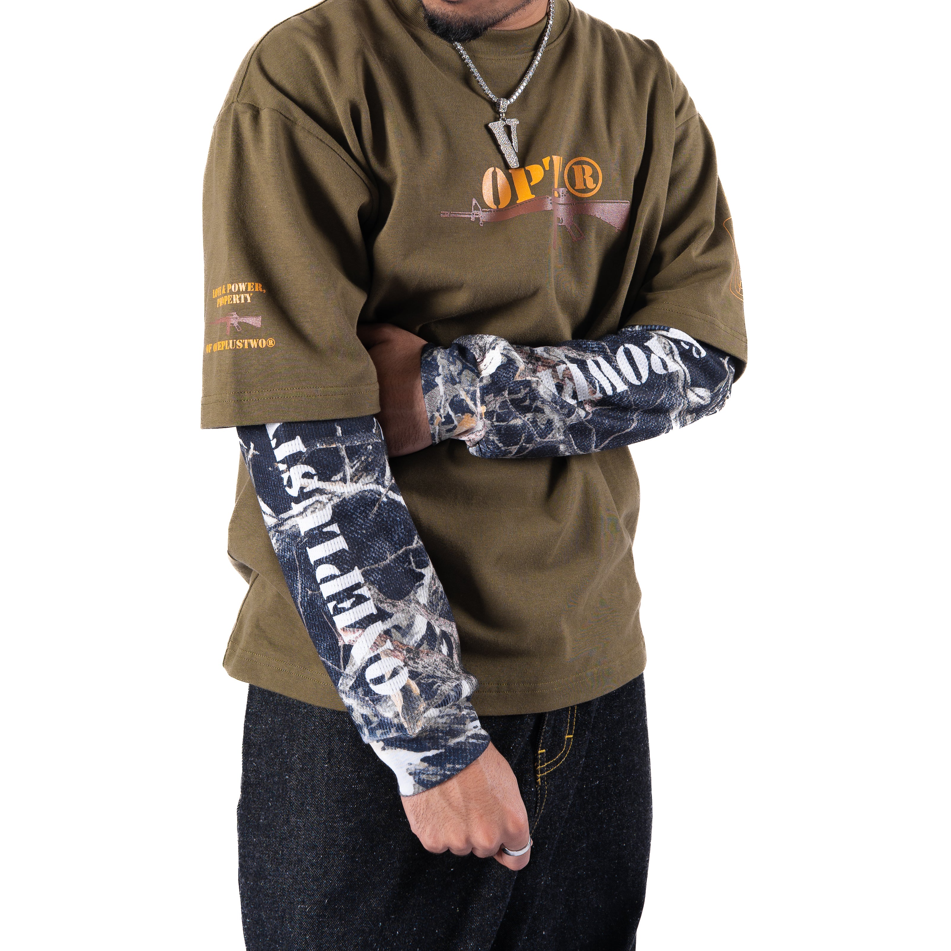 Double Sleeves Tee Real Tree (Green)