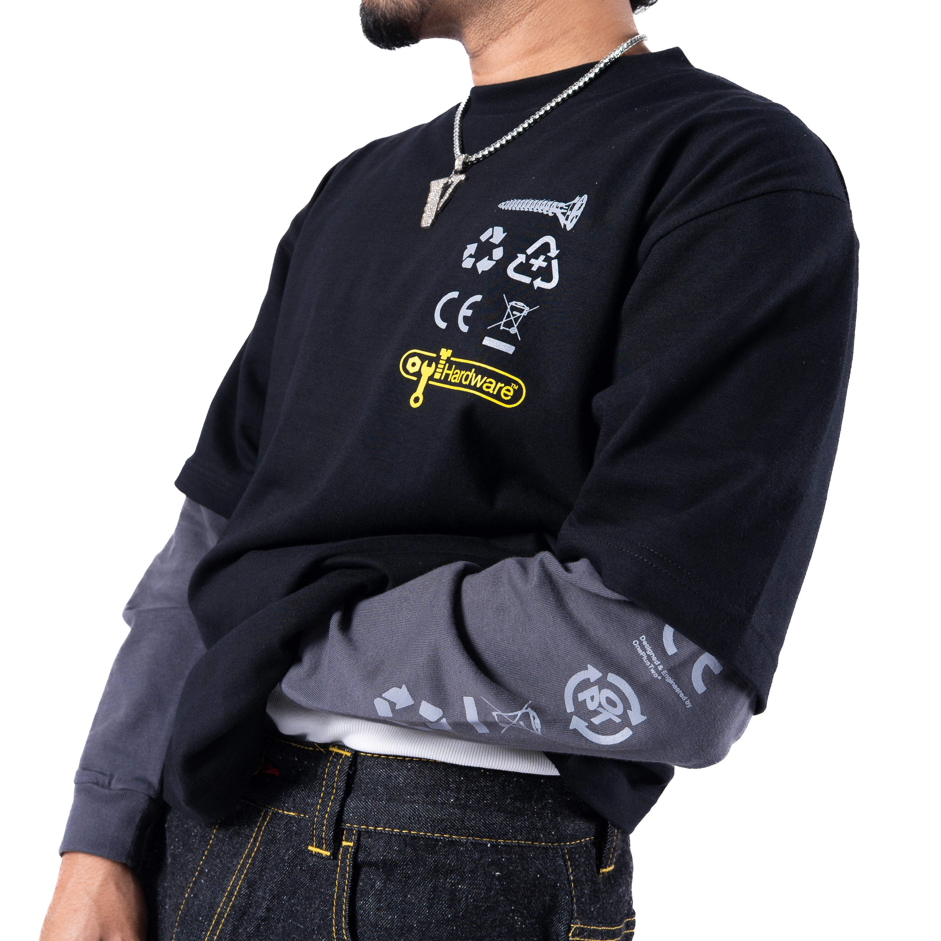 Double Sleeves Tee Hardware (Black)