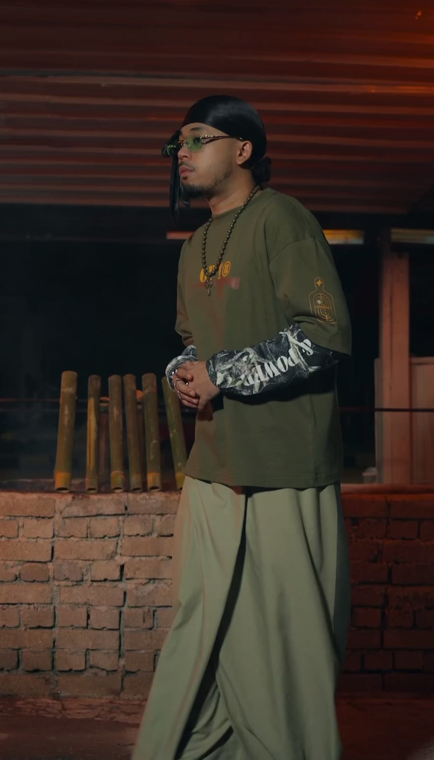 Double Sleeves Tee Real Tree (Green)